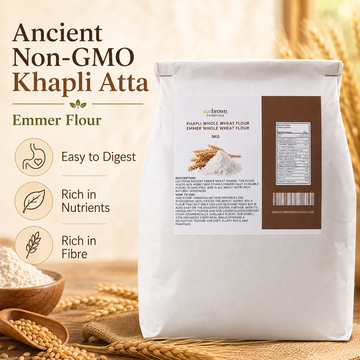 Organic Emmer Wheat Flour | Khapli Wheat Atta | Ancient Grain | Low gluten wheat | |Non GMO |Vegan