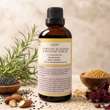 Ayurvedic Rosemary and Blackseed Hair Oil | Ayurvedic Hair Vitality Oil | Herbal Growth & Scalp Rejuvenation Elixir