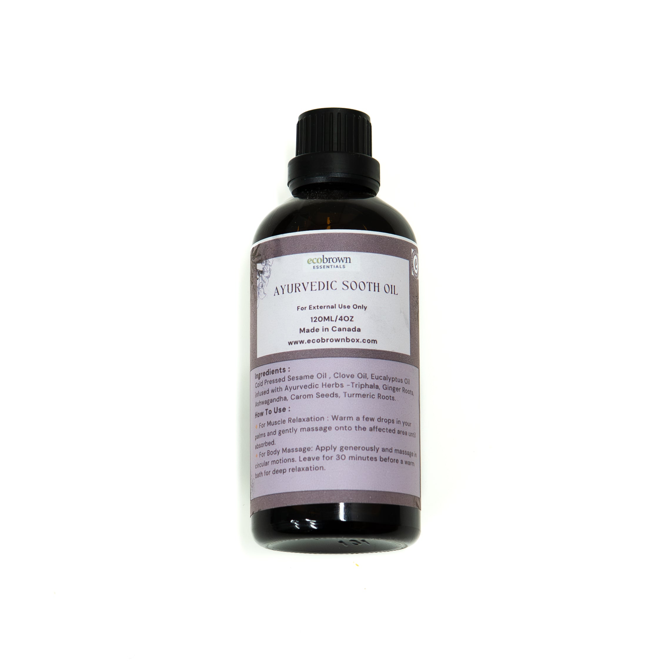 Ayurvedic Sooth Oil | Abhyanga Massage Oil for Joint, Muscle & Nervous System Balance