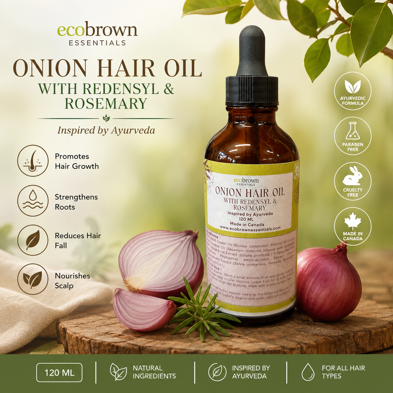 Onion Hair Oil ( with Redensyl and Rosemary)