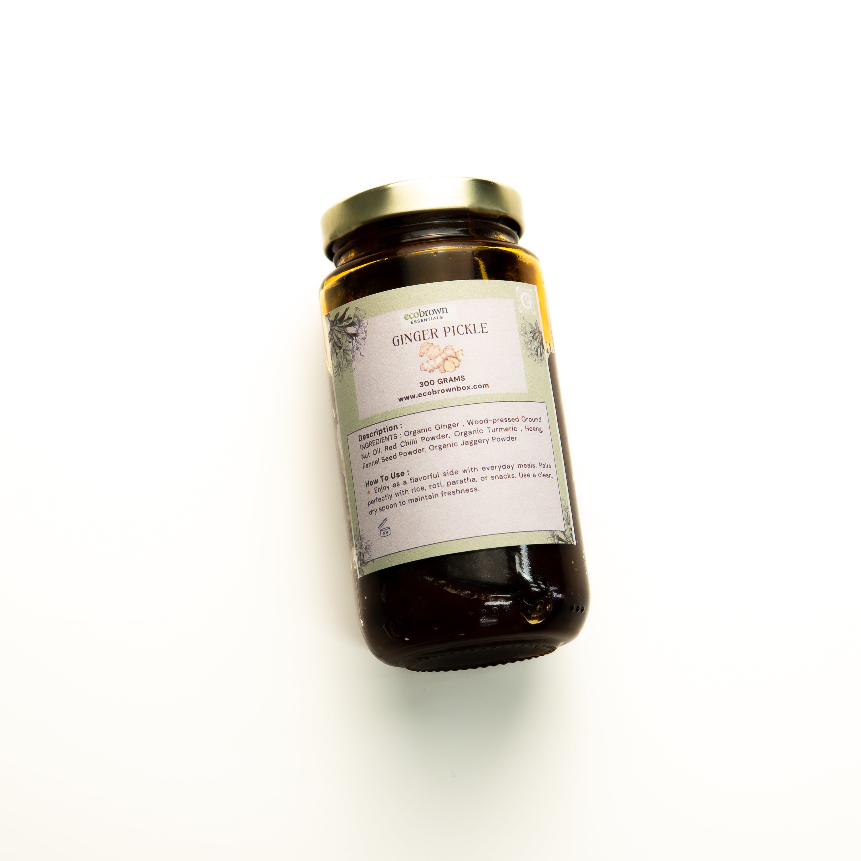 Ginger Pickle | Organic Sun-Matured Ginger Pickle | Traditional Ayurvedic Digestive Pickle