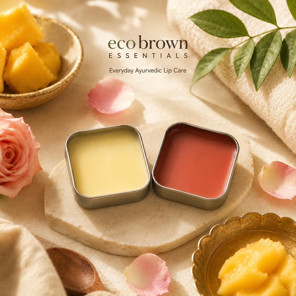 Mango Butter & Ghee Lip Balm |Beetroot & Ghee Lip Balm for Healing | Tinted Lip Balm with Rose Oil