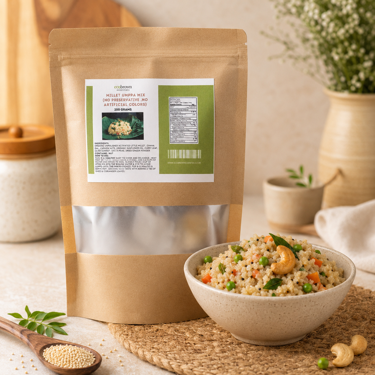 Millet Upma Mix | Healthy Millet Upma Mix | Little Millet Upma Mix | Whole Grain Upma Mix | High Fiber Millet Upma Mix