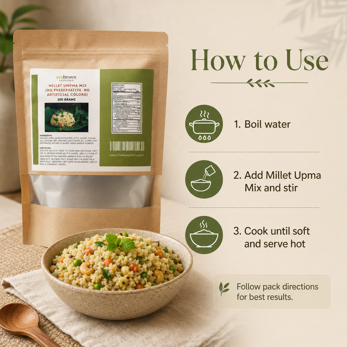 Millet Upma Mix | Healthy Millet Upma Mix | Little Millet Upma Mix | Whole Grain Upma Mix | High Fiber Millet Upma Mix