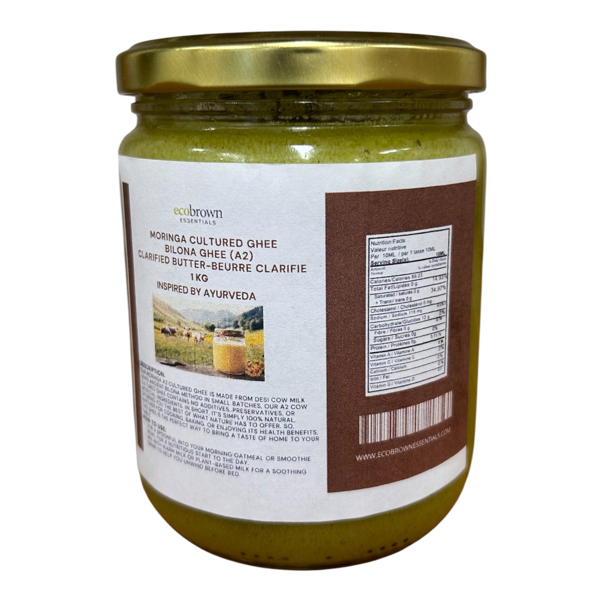 Pure A2 Moringa Ghee, Gir Cow A2  Moringa Ghee | Vedic Bilona Method| Curd-churned A2 Ghee | Cultured Ghee | Grass-fed free grazing cows | Protein Rich Moringa Ghee