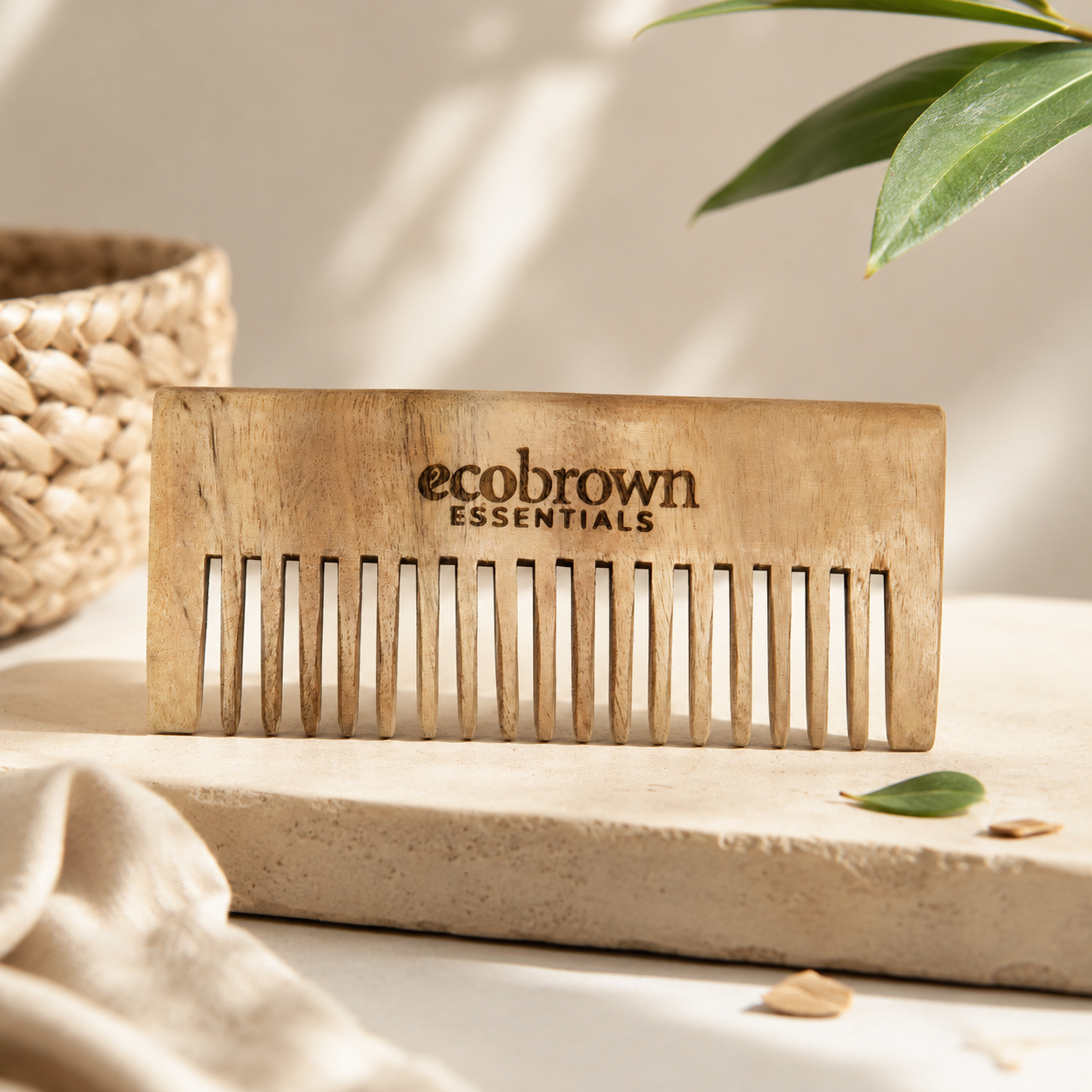 Neem Wood Comb | Pure Neem Wood Wide Tooth Comb | Hair Comb