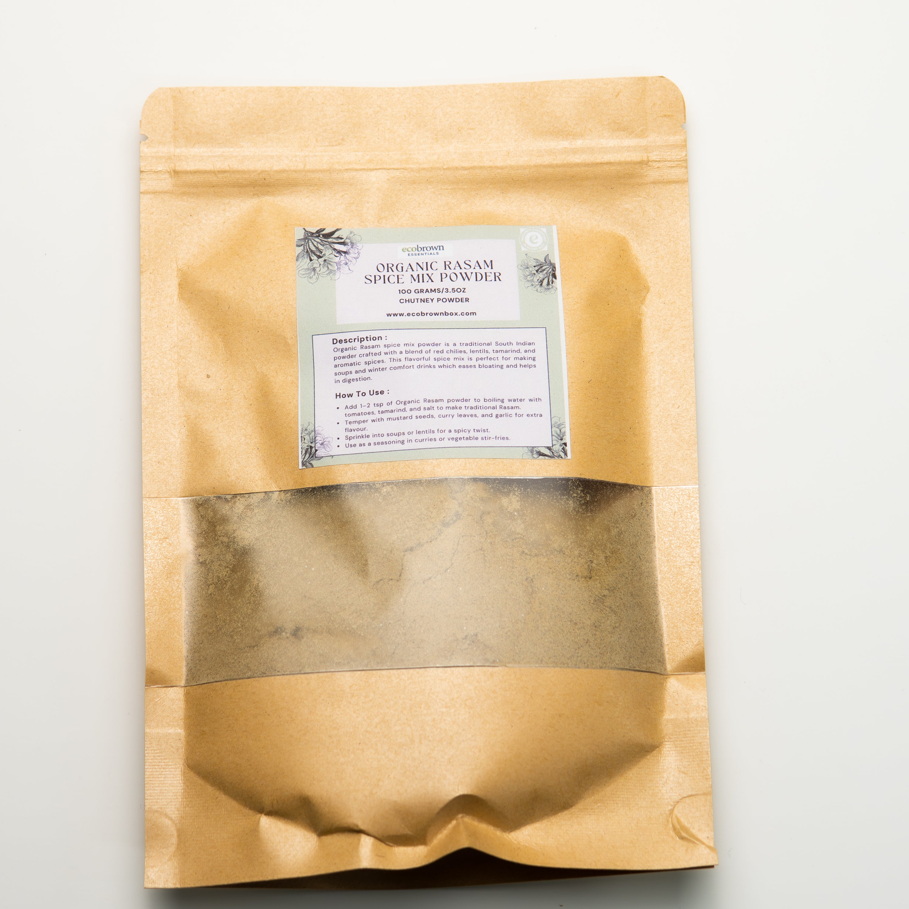 Rasam Powder |  Rasam Spice Mix |Rasam Masala | Tangy & Spicy Blend | Perfect for South Indian Rasam | Fresh & Fragrant | Preservative Free