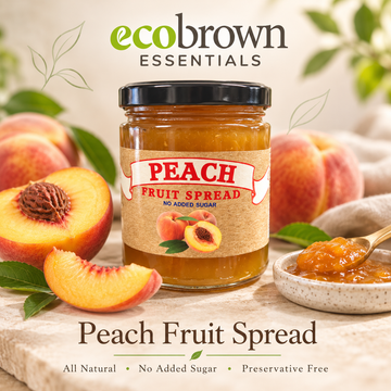 Peach Fruit Spread - No Added Sugar & Preservative  Free | Pure Peach Fruit Spread | Organic Peach Fruit Spread |Made in Canada