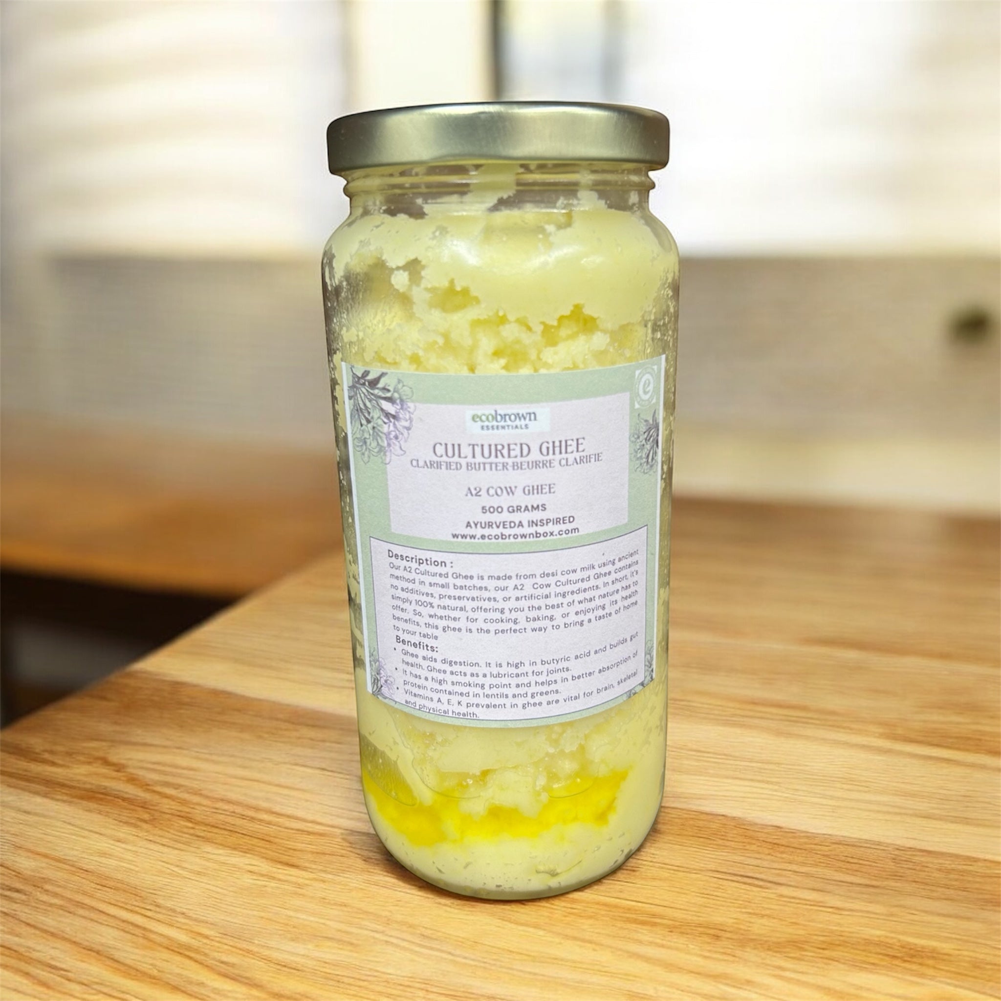 Pure A2 Ghee, Gir Cow A2 Ghee | Vedic Bilona Method| Curd-churned A2 Ghee | Cultured Ghee | Grass-fed free grazing cows | Traditional ghee