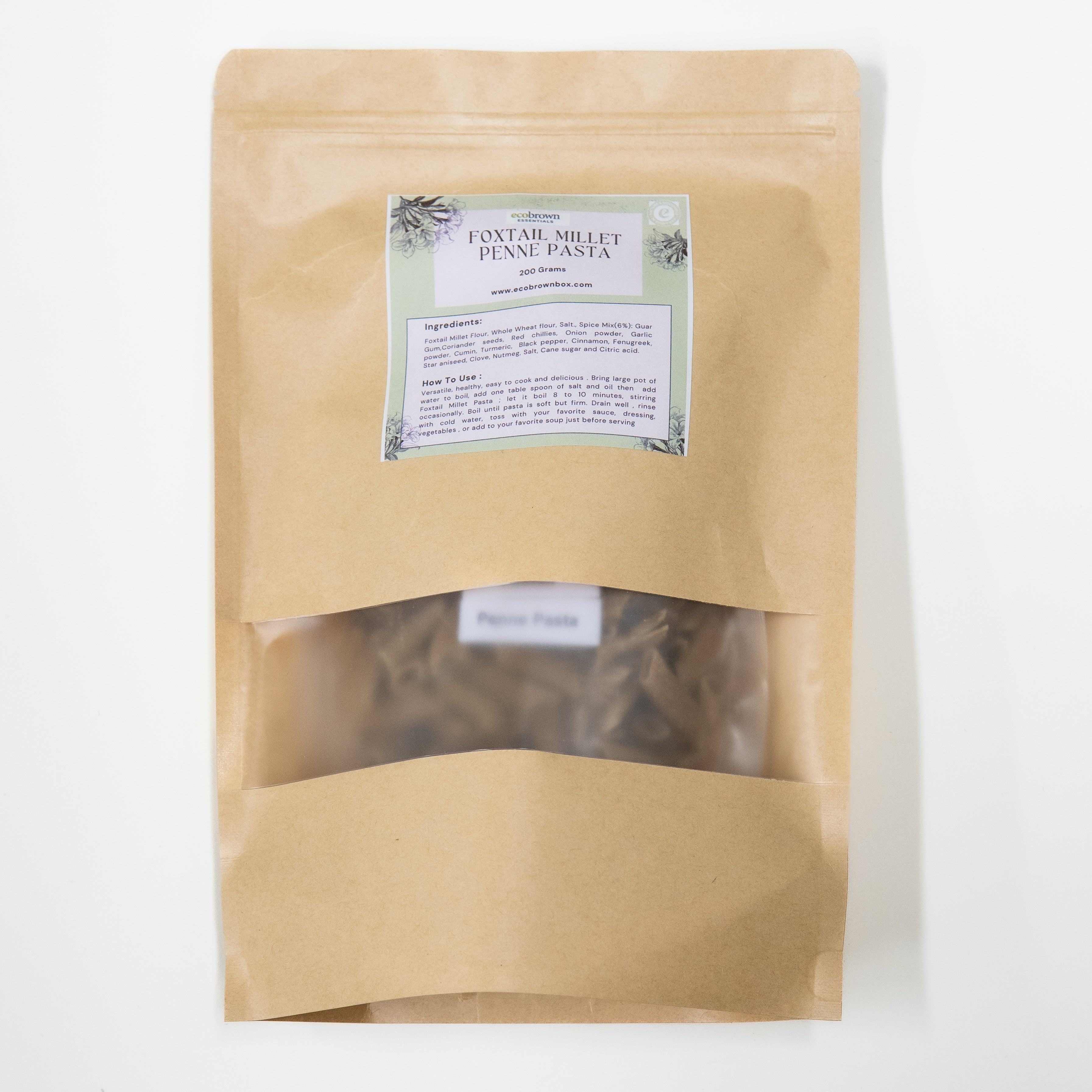 Organic Finger Millet Pasta | Ragi Pasta | Healthy Pasta Alternative | Millet-Based Pasta | High Fiber Pasta| No Maida Pasta | Pesticides free, Chemical free, Non GMO