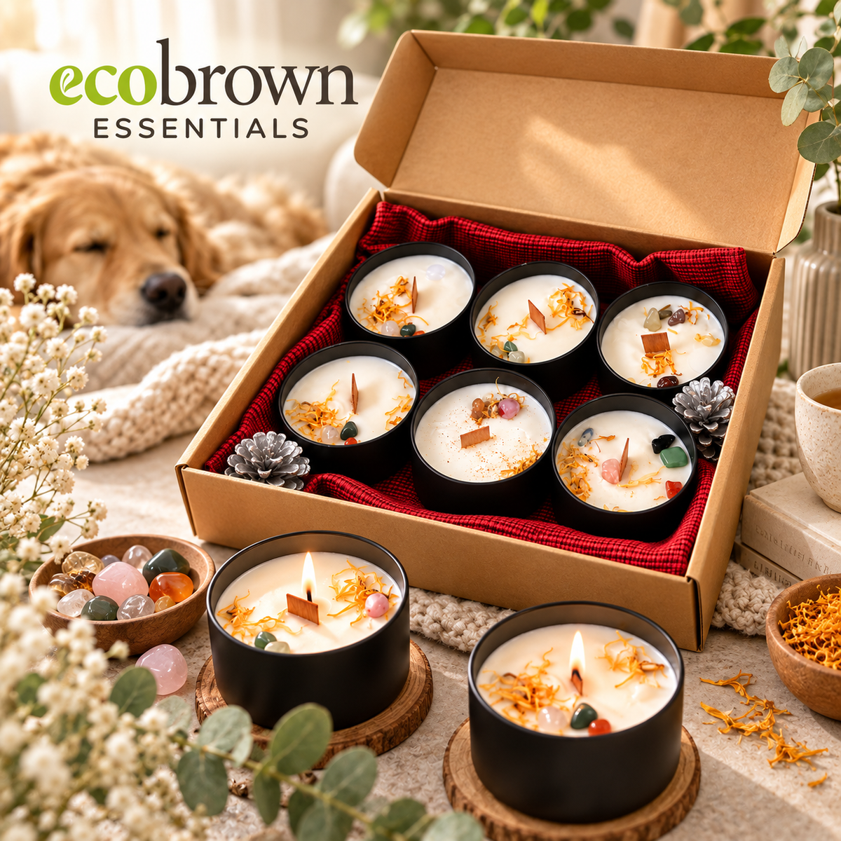 Handmade Assorted Soy Wax Candles| Handmade Soy Wax Candles Set  | Thoughtful Gift Box |Zero Waste Gifts| Pet Frindly Mild Scented