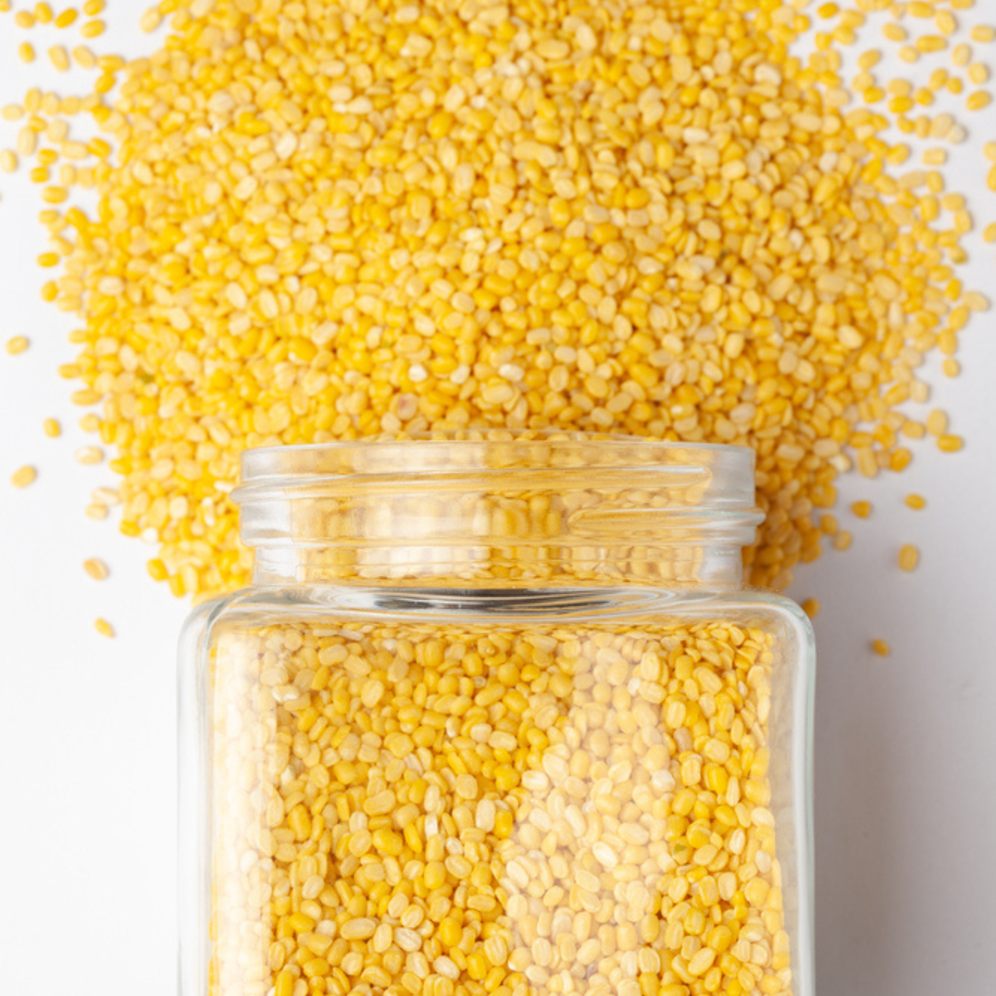 Unpolished Yellow Split Lentil | Low GI Lentil| Organic Unpolished Yellow Moong Dal | High Protein Lentil | Dhooli Moong Dal | Non GMO